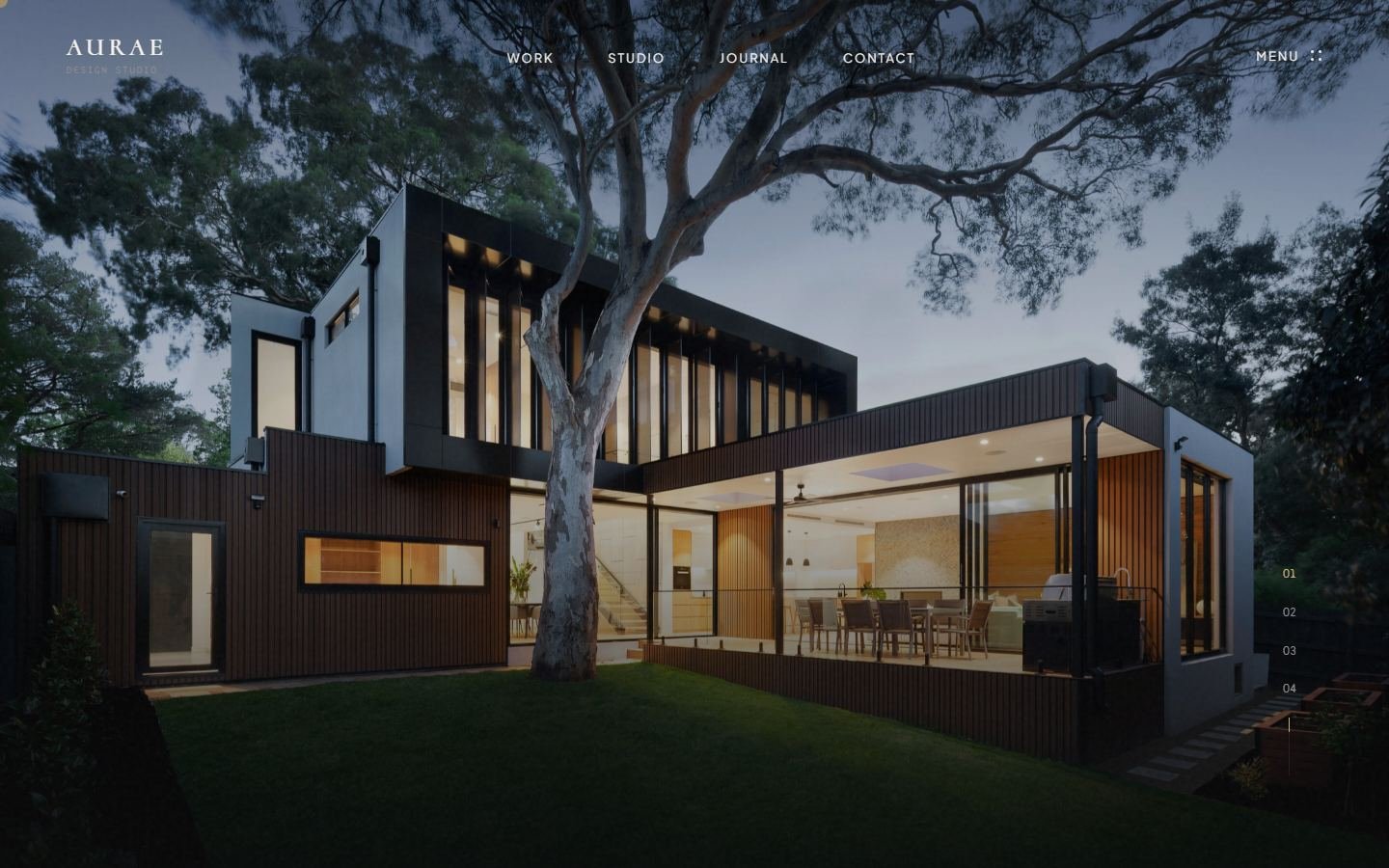 AURAE Design Studio, Architecture website